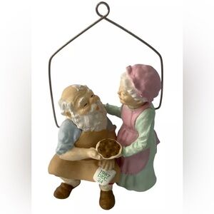 Hallmark “Home Cooking” Christmas Ornament 1987 #2 In Series Mr & Mrs Claus NICE